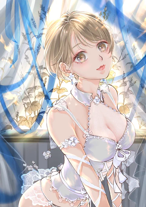 ホワイトランジェリー #創作 #オリジナル 