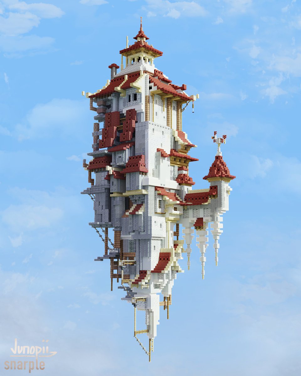 Junopii_'s tweet photo. "Fantasy Sky House"
Built w/ @Snarple_
Based on a reference by Min Seub Jung
#minecraftbuilds #minecraft建築コミュ #minecraft https://t.co/aGHIYXaueC
