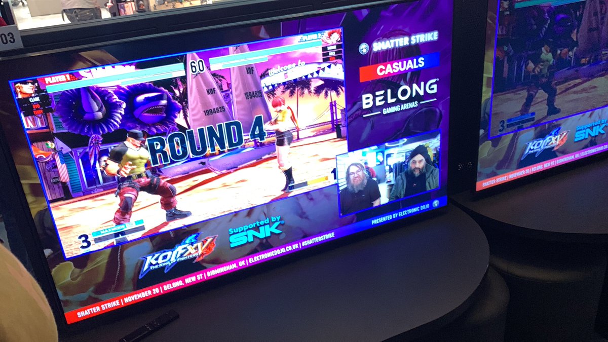 electronicdojo's tweet photo. We are now live with KOF XV: Shatter Strike! Casuals on now, tournament starting soon, Tune in! #shatterstrike #KOFXV https://t.co/9aUv8oKWpG