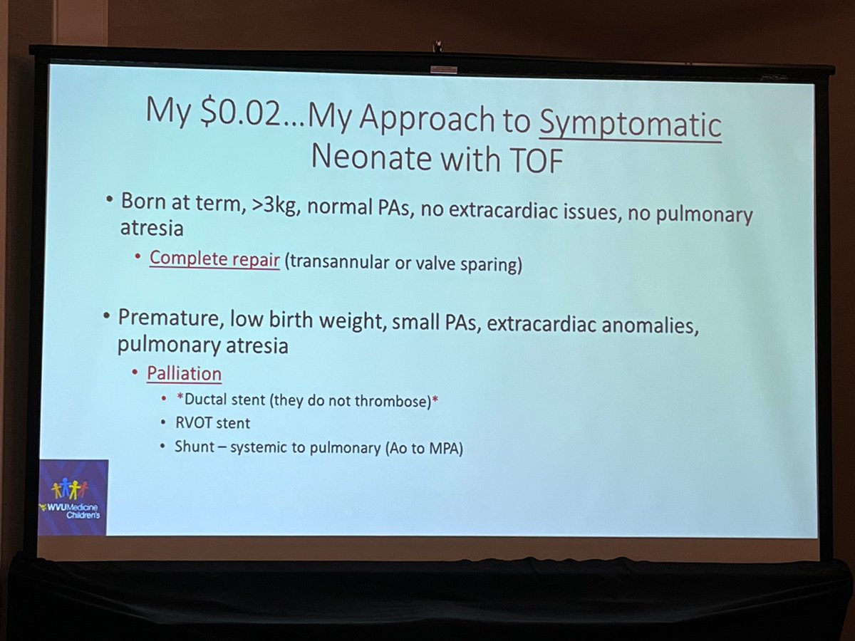 Stanley_Liu_MD's tweet photo. Complete repair vs palliation for neonates with symptomatic ToF; there are benefits to both. #MACCS2022 @ACCMaryland @ACCinTouch @sxz110 @kiddiehearts @UM_Cardiology https://t.co/m9HiTIxO4T