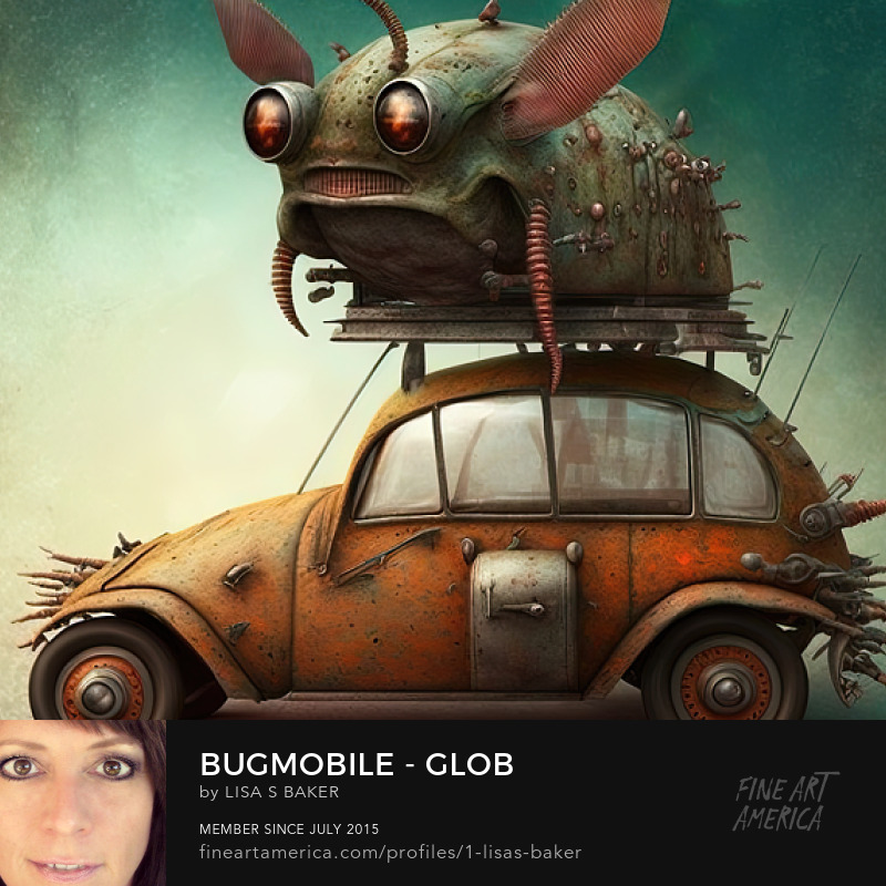 LisaSBaker444's tweet photo. Bugmobile - Glob by Lisa S Baker https://t.co/qxRMPDVvtQ #bugmobile #VWbug #VW #art #weirdartwork #funkyart #homedecor #artists https://t.co/bfZP9JXKaD