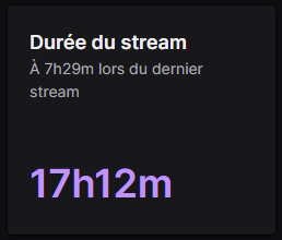 Moi hier je lance un petit stream , le petit stream en question .