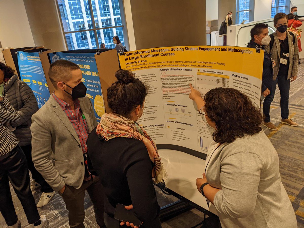 What could be better than presenting with a faculty on their collaborative scholarly work. Adam Brummett and I shared our process of developing and sending personalized emails to students so they can reflect on and improve their learning experience. 
#pod22seattle