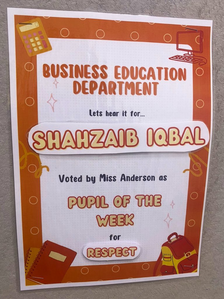 HarrisBusEd's tweet image. 🌟 Pupil of the Week 🌟
Congrats to our Business Pupils of the Week 👏🏻👏🏻👏🏻