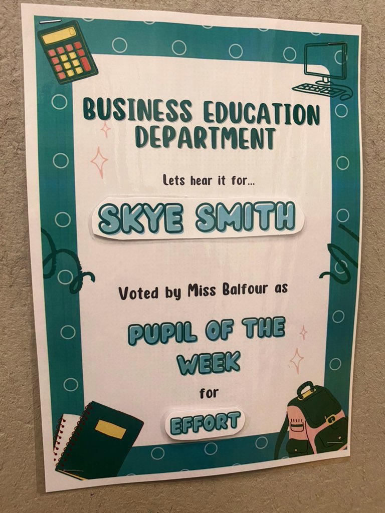 HarrisBusEd's tweet image. 🌟 Pupil of the Week 🌟
Congrats to our Business Pupils of the Week 👏🏻👏🏻👏🏻