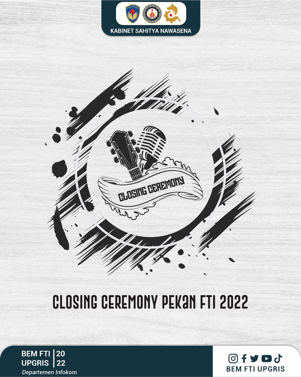 bemfti_upgris's tweet photo. [CLOSING CEREMONY PEKAN FTI 2022]

Assalamualaikum warahmatullahi wabarakatuh✨

Hai Everyone👋
Udah siap belum sih dengan puncak acara Pekan FTI 2022?! Wah, kami yakin temen-temen FTI pasti sudah tidak sabar dan penasaran dengan Puncak acara ini! https://t.co/eMeL3XThAv