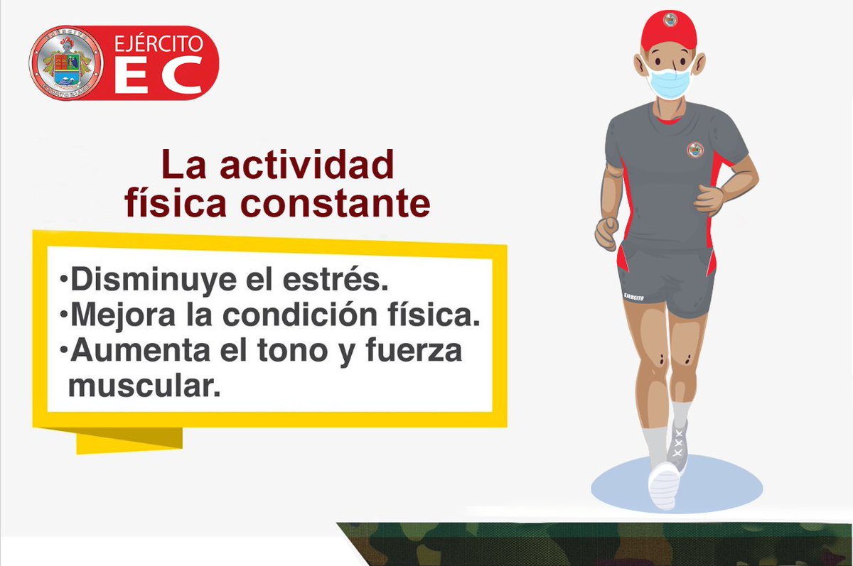 EjercitoECU's tweet photo. ✅El deporte es vida, realiza tus actividades físicas para fortalecer tu cuerpo y mente🏃‍♂️🧠🏆🏅.
 
#EjércitoECU https://t.co/8ktp5IMOyi