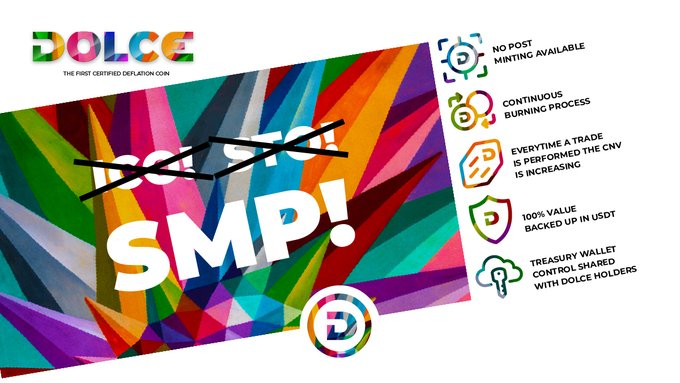 cryptonet_net's tweet photo. ❌ Sin ICO, sin STO ¡$DOLCE se acuñará con el SMP! Totalmente compatible con la definición de @deflationcoins . ¡Construyendo el verdadero mecanismo deflacionario por primera vez! 👉 https://t.co/bSZ3Xa4zEV #Finance #Crypto #NFT #BNB #DeFi #investing #trading #blockchain https://t.co/4ROFAMjalV