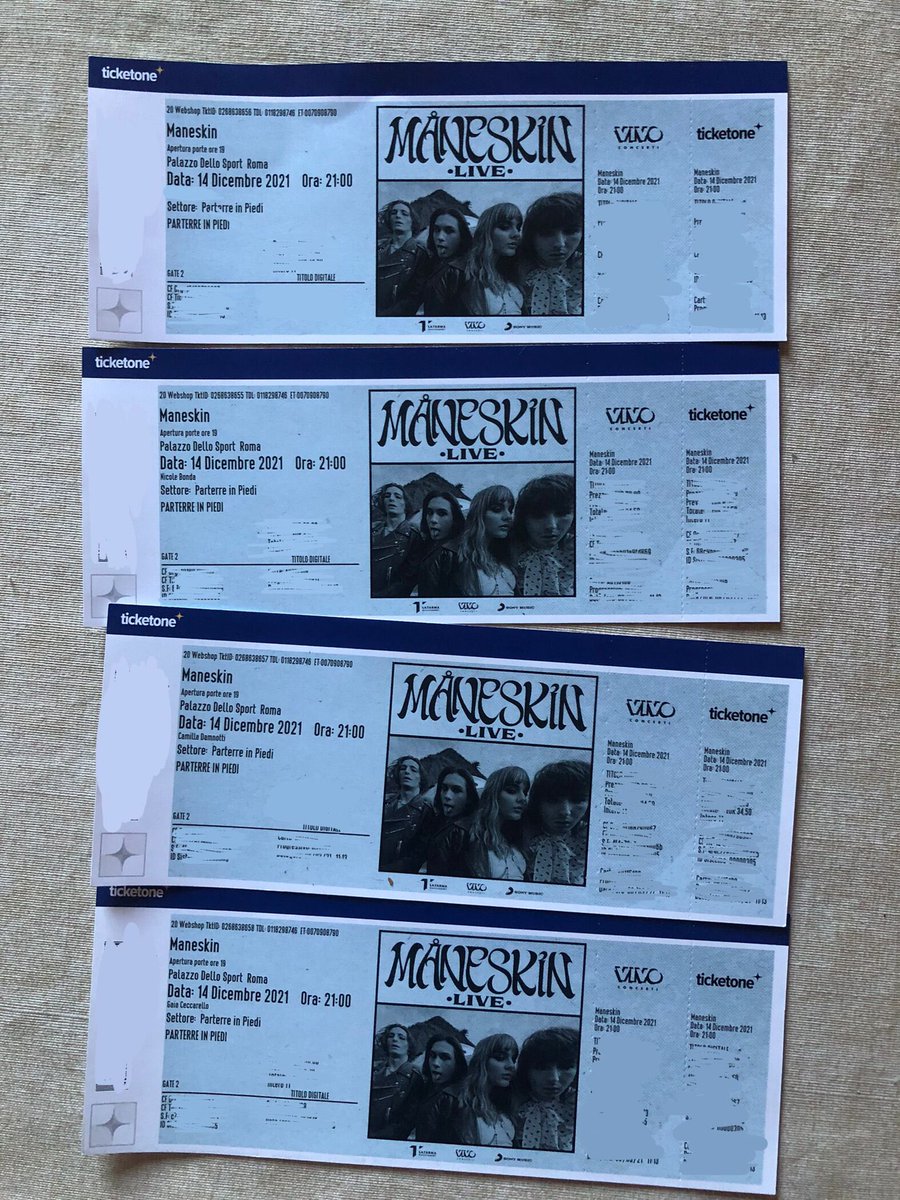 ReadyToRun3's tweet photo. EHY!! I have 4 tickets for MANESKIN -  24th March 2023 at Palazzo dello Sport in Rome😁 Write me if interested!! https://t.co/qN6J5tRTjV