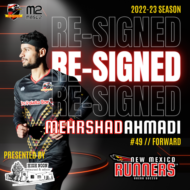 nmrunners's tweet photo. 🚨El Capitan & The Striker Are Back🚨 Ramirez & Ahmadi have re-signed for #nmrunners season 4 👨✈⚽
📰 https://t.co/G15EsjMYQb
Presented by @HighNoonABQ
#runasone #froilanramirez #mehrshadahmadi #nmsoccer #abq #riorancho #soccer #newmexico @RREventsCenter @M2ArenaSoccer https://t.co/0u01mFakCV