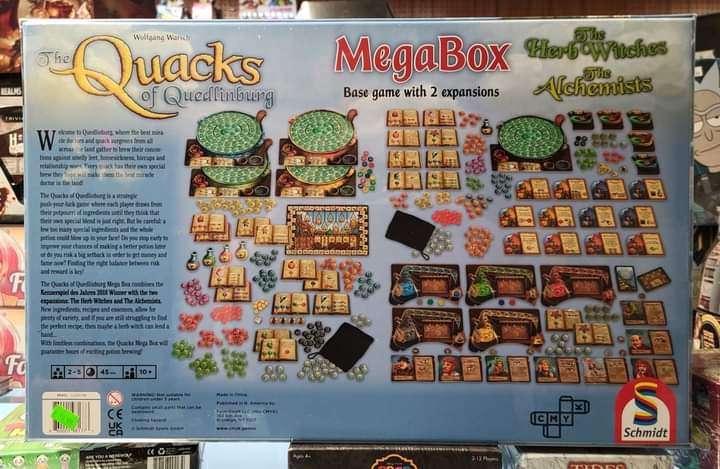 TheGeekRealms's tweet photo. Quacks of Quedlinburg MEGA BOX!! Where the best miracle doctors and quack surgeons gather to brew their concoctions for the maladies of the land. #boardgame #game #rpg #DnD #anime #manga #gamers #shoplocal #giftideas #holidays #SmallBusiness #ChildrensDay https://t.co/dQ9nZE7Dzn
