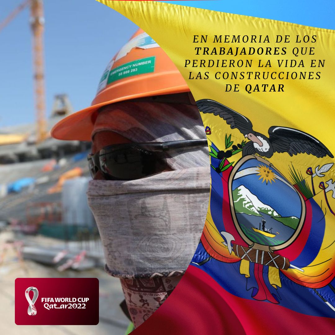 Desde #CUSMEUK rendimos homenaje a todos esos trabajadores que lamentablemente perdieron sus vidas en estas construcciones.

Y también queremos apoyar con a nuestra selección de #Ecuador a quien enviamos las mejores vibras para un excelente desempeño en el #Mundial #qatar2022