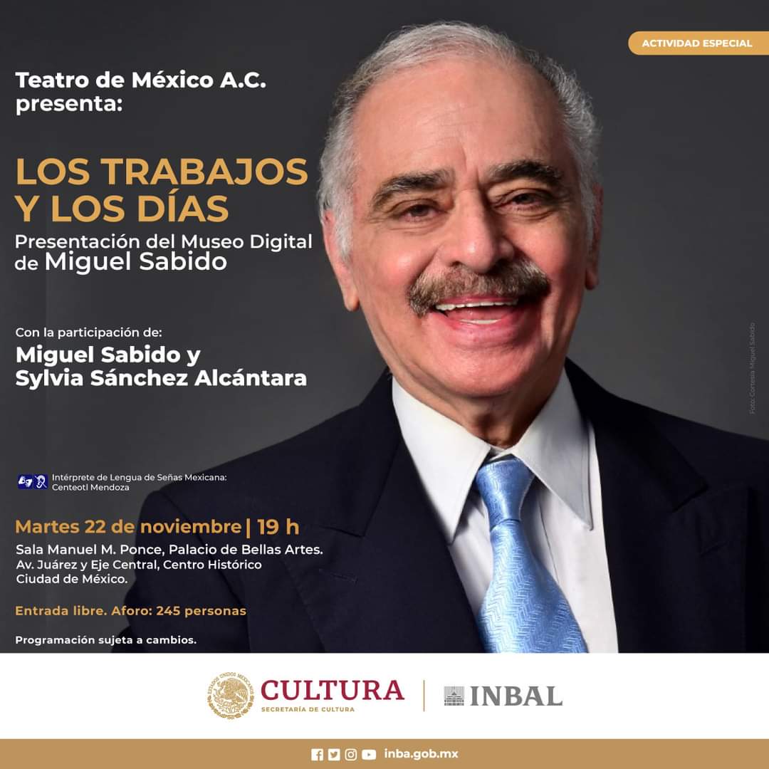 ConsejoCLAE's tweet photo. Nos honra al CLAE felicitar a nuestro miembro, compañero y maestro Miguel Sabido, hoy por ser su cumpleaños; así como para convocarlos a que asistan al @PalacioOficial este 22 de noviembre.
@CulturaCiudadMx @cultura_mx https://t.co/5eshdrp7lI