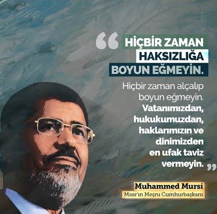 <a href="/BMustafaGozel/">Mustafa Gözel</a> "Çocuklarımız bizim için 'onlar adamdı' diyecekler" demişti Mursi..

Bakalım o çocuklar, sırf iktidarda kalmak için satmayacakları ilke, vermeyecekleri taviz kalmayanların ardından ne diyecekler!?