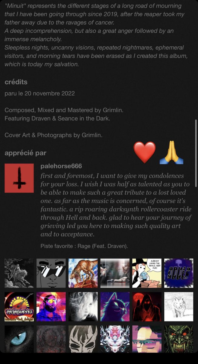 Minuit officially out on Bandcamp. 
grimlin.bandcamp.com
¥
Thanks for your kind words! 🙏❤️
¥
#darkelectro #darkwave #darksynth #synthwave #coldwave #ebm #horrorsynth