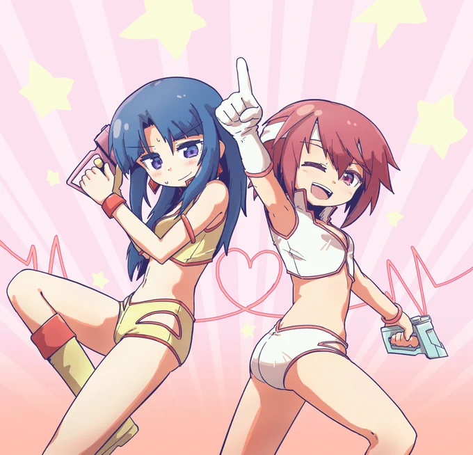 #アリスギアダーティペアコラボ #アリスギアお絵かき 怜とリンちゃんぴったり説 