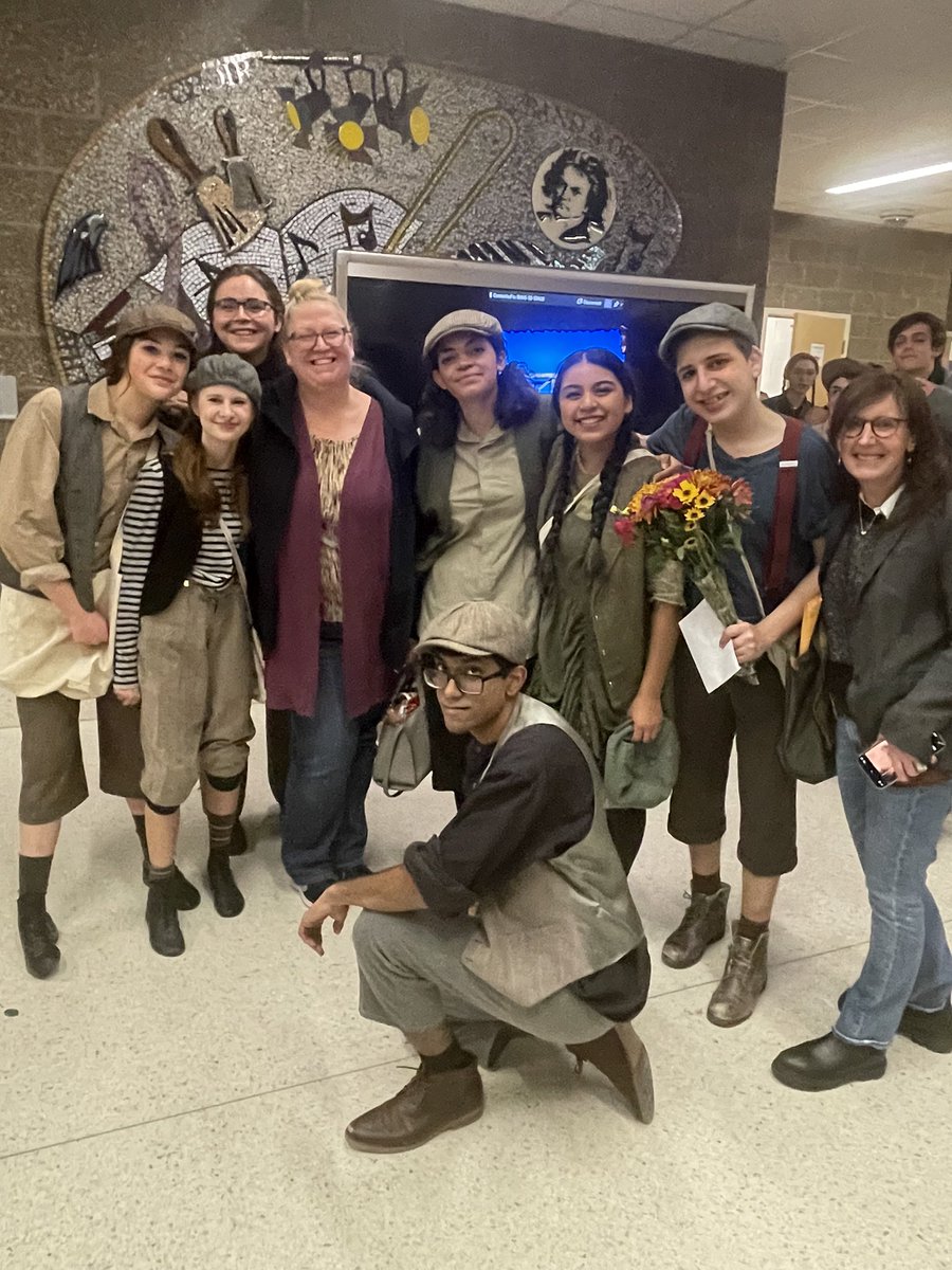 Some of my former BHMS and WHMS students + one! In Newsies 💖 this weekend. Proud teacher⭐️ <a href="/bhschools/">BHSchools</a>
