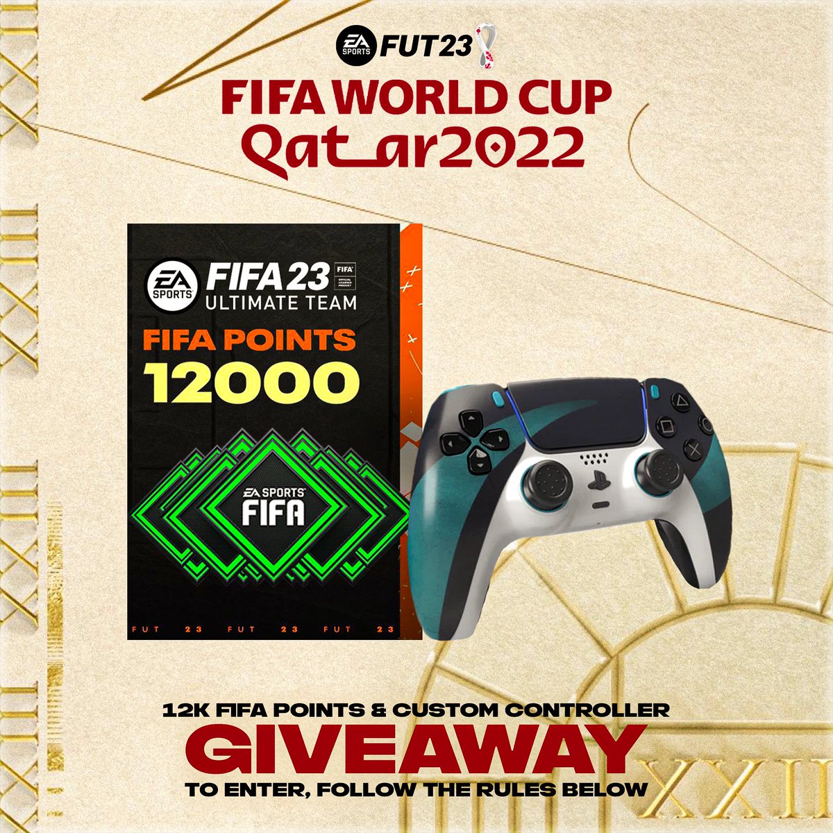 saf_cal's tweet photo. 🚨 MASSIVE GIVEAWAY
🟢 12,000 FIFA Points + 
🎮 PS5/Xbox Pro Controller 

Winner Drawn in 24 Hours 

♥️ Simply drop a like to enter:
✅ Must be Following @DefyGamingUK + @SAF_gg 

Good Luck. https://t.co/ioK6gWLxAY