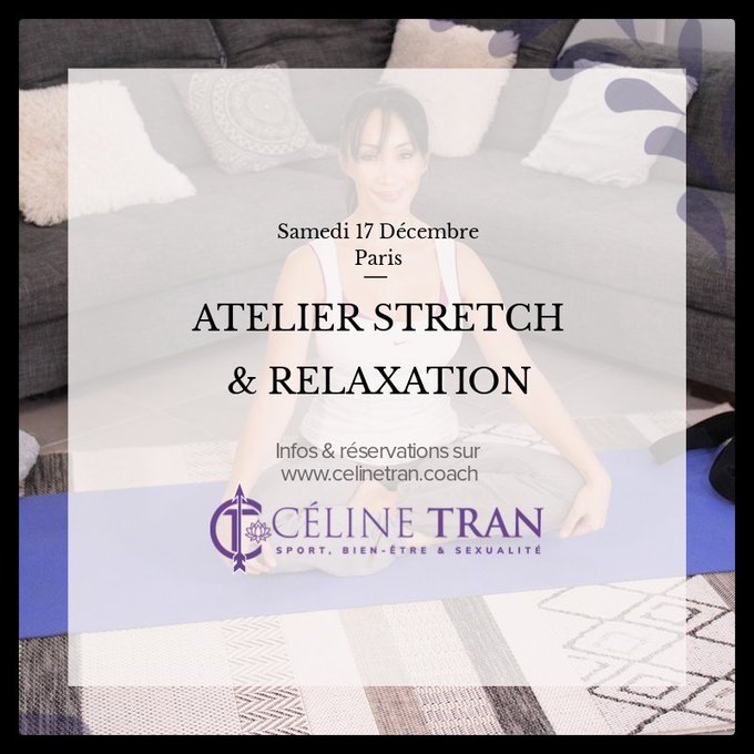 RDV d&eacute;tente le 17 D&eacute;cembre 🤗 Infos &amp; r&eacute;servations  : https://t.co/QrWRAy4oJF . #Yoga #stretch #bienetre<a href="/tag/yoga"class="tags"><span>#yoga</span></a><a href="/tag/paris"class="tags"><span>#paris</span></a><a href="/tag/stretch"class="tags"><span>#stretch</span></a><a href="/tag/bienetre"class="tags"><span>#bienetre</span></a>