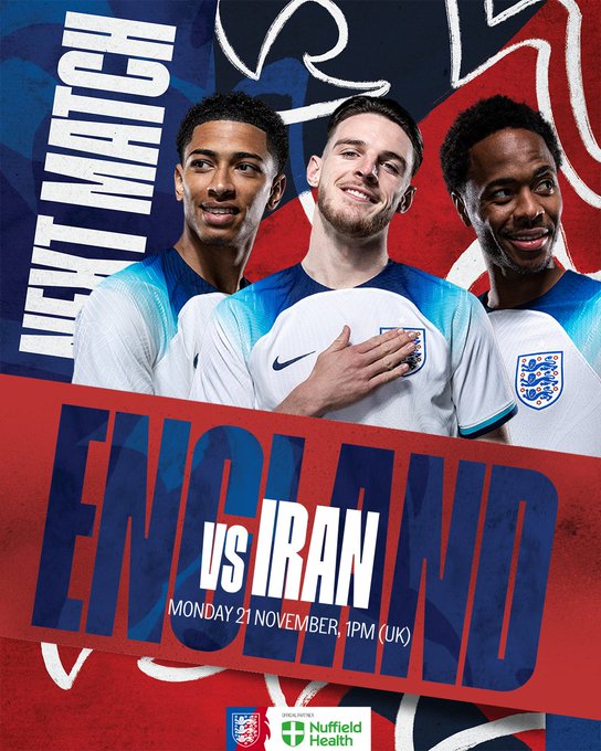Next match: England vs Iran Monday 21 November, 1pm (UK)