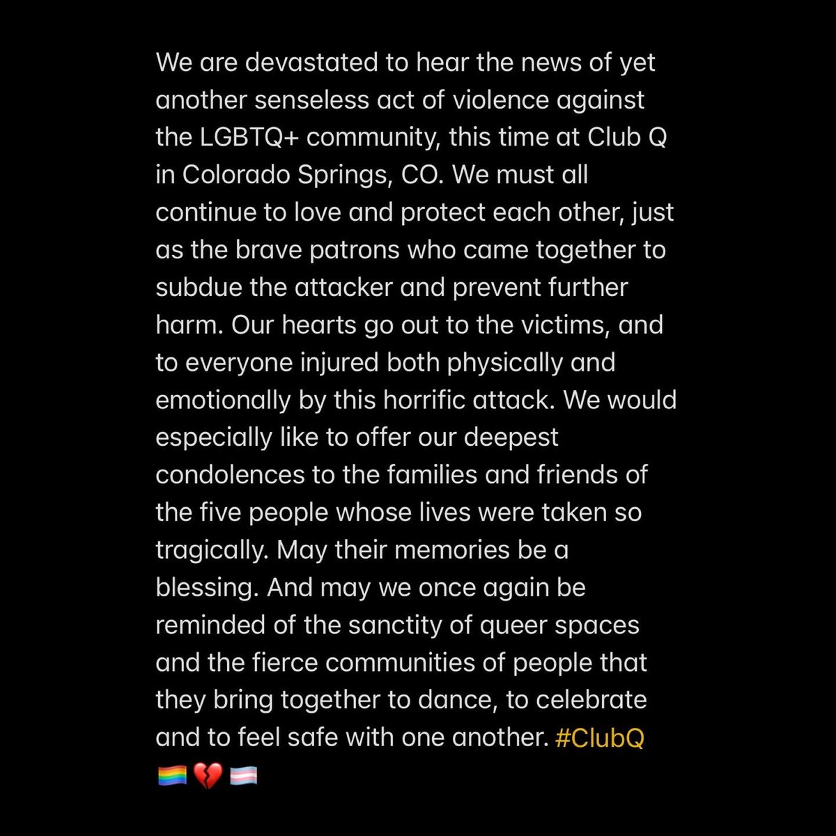 🏳️‍🌈💔🏳️‍⚧️ #ClubQ