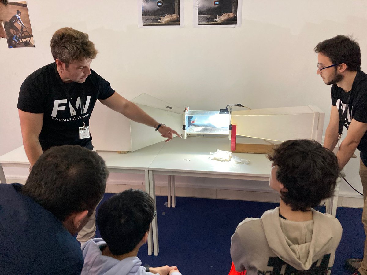 Energy_Uniovi's tweet photo. #FormulaWindy from the Department made an exposition before hundreds of students in the 1st #Science and #Innovation #Day in #Asturias: #windtunnels , #bridges, #buildings, #turbines, #solarpanels... in a #fun and #interactive way with #smokevisualization! https://t.co/2fXTraB4su