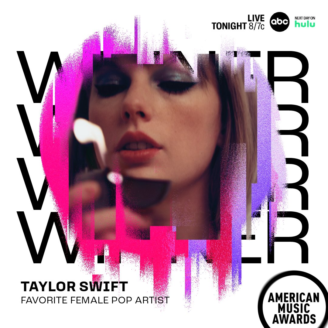 AMAs's tweet image. 📣 The Swifties have spoken! @taylorswift13 takes home Favorite Female Pop Artist! #AMAs