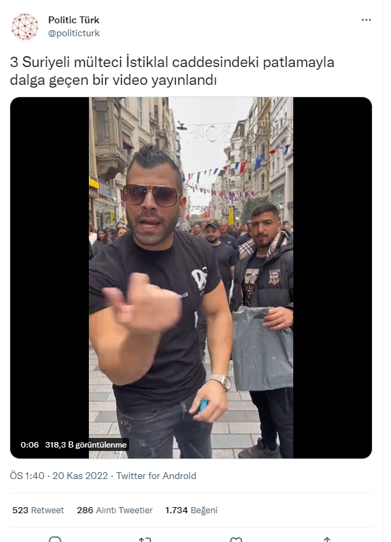 dogrulamaservis's tweet photo. Sosyal medyada paylaşılan ve bazı basın yayın organlarında habere konu olan, "3 Suriyeli Taksim'deki terör saldırısıyla dalga geçti" iddiası, yabancı düşmanlığını körüklemeye yönelik dezenformasyon örneğidir. https://t.co/1zJFj8BoJf