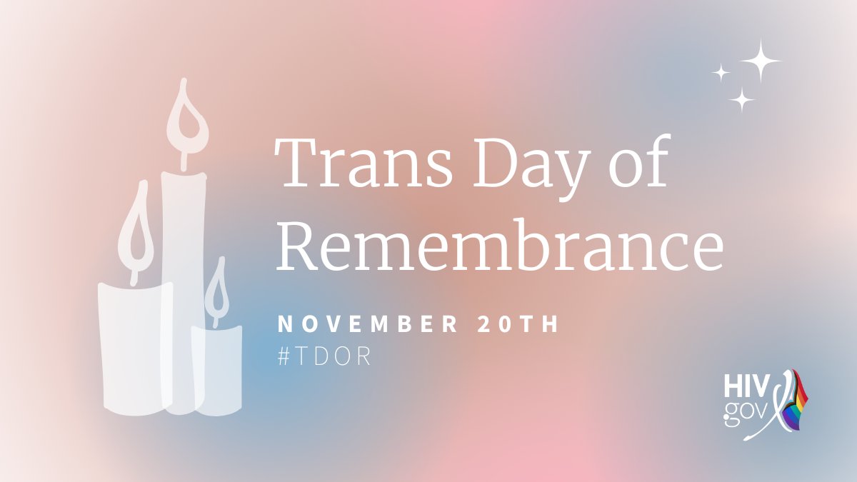 In honor of the lives lost too soon, we recognize Transgender Day of Remembrance. #TDOR