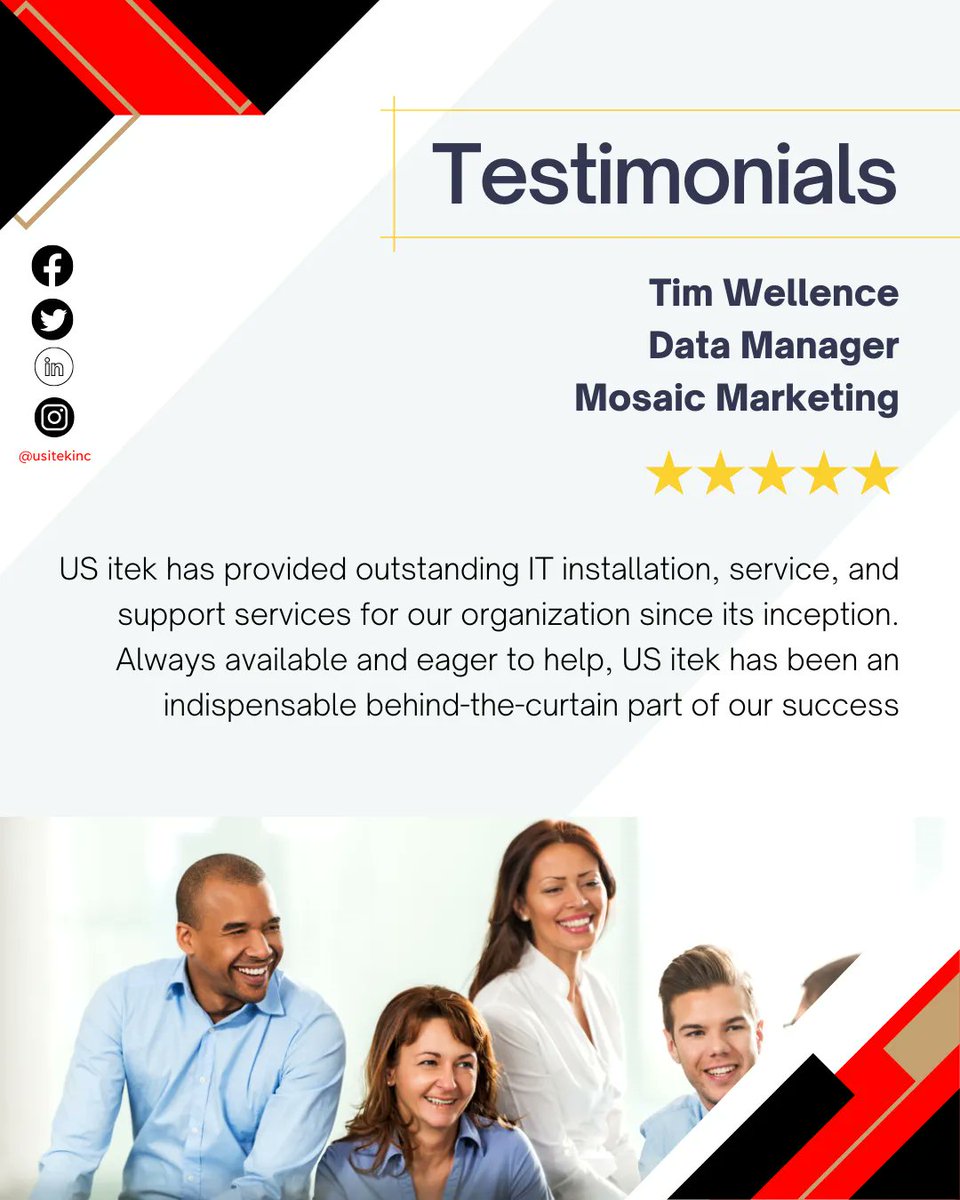usitekinc's tweet photo. Working silently while getting outstanding results! 

#BusinessRunsonUSitek
#ITServiceProvider
#clientreview #bigwin #buffalonyc https://t.co/um9OIyxPlq