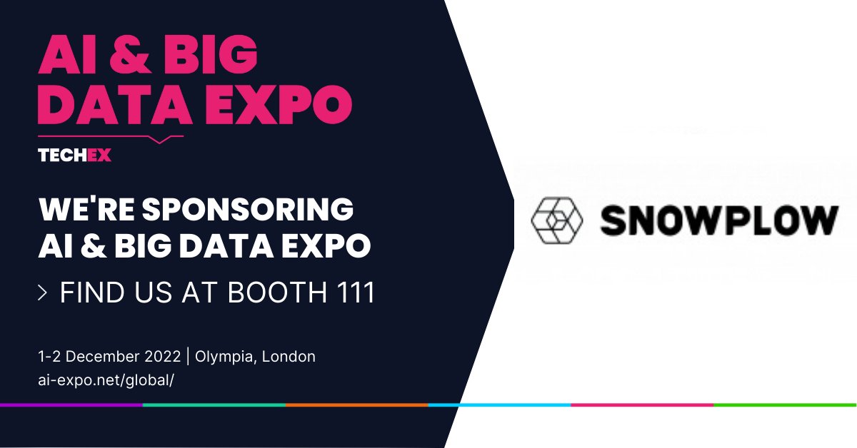 ai_expo's tweet photo. Snowplow is a Gold sponsor of the AI and Big Data Expo, the event takes place from 1-2 December at the Olympia, London. Make sure you click on the link below to get your FREE expo ticket: https://t.co/WRACRu1oEI
#aiexpo #ai #bigdata #technologies #technologiesevent https://t.co/3dwZOxCgKl