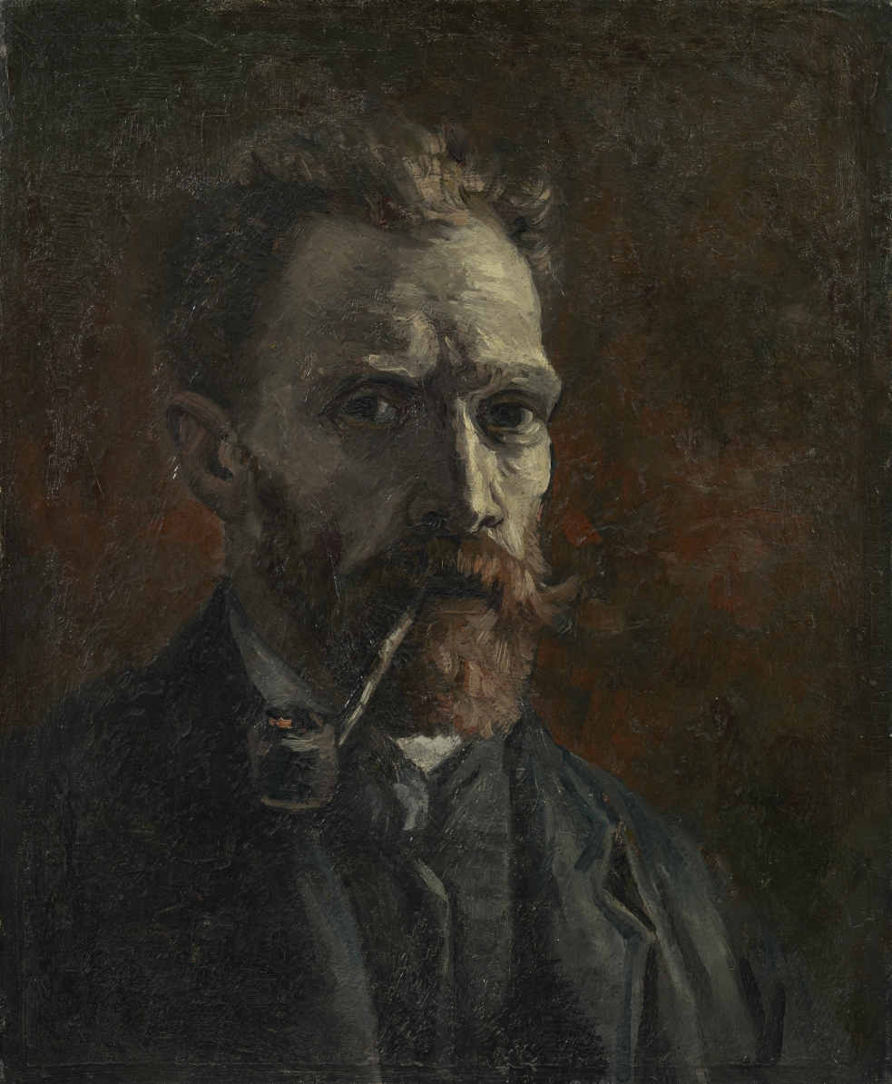 ‘… a victory achieved after lifelong work and effort is better than one achieved more quickly’, wrote Vincent to his brother Theo in 1878. The brothers agreed on this point. 🌻 Vincent van Gogh, Self-Portrait with Pipe (1886)