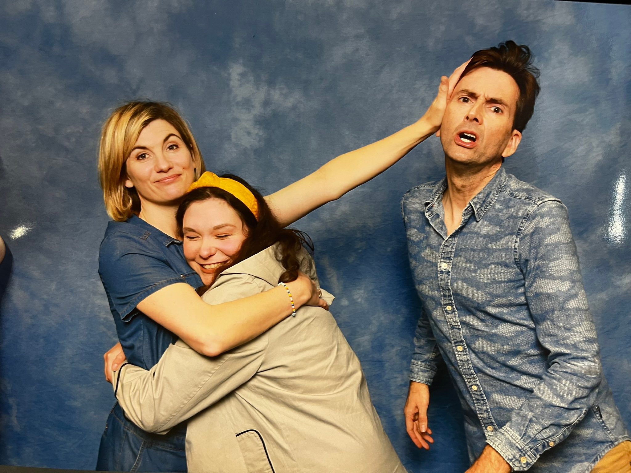 David Tennant with Jodie Whittaker at London Comic Con fan convention - Sunday 20th November 2022