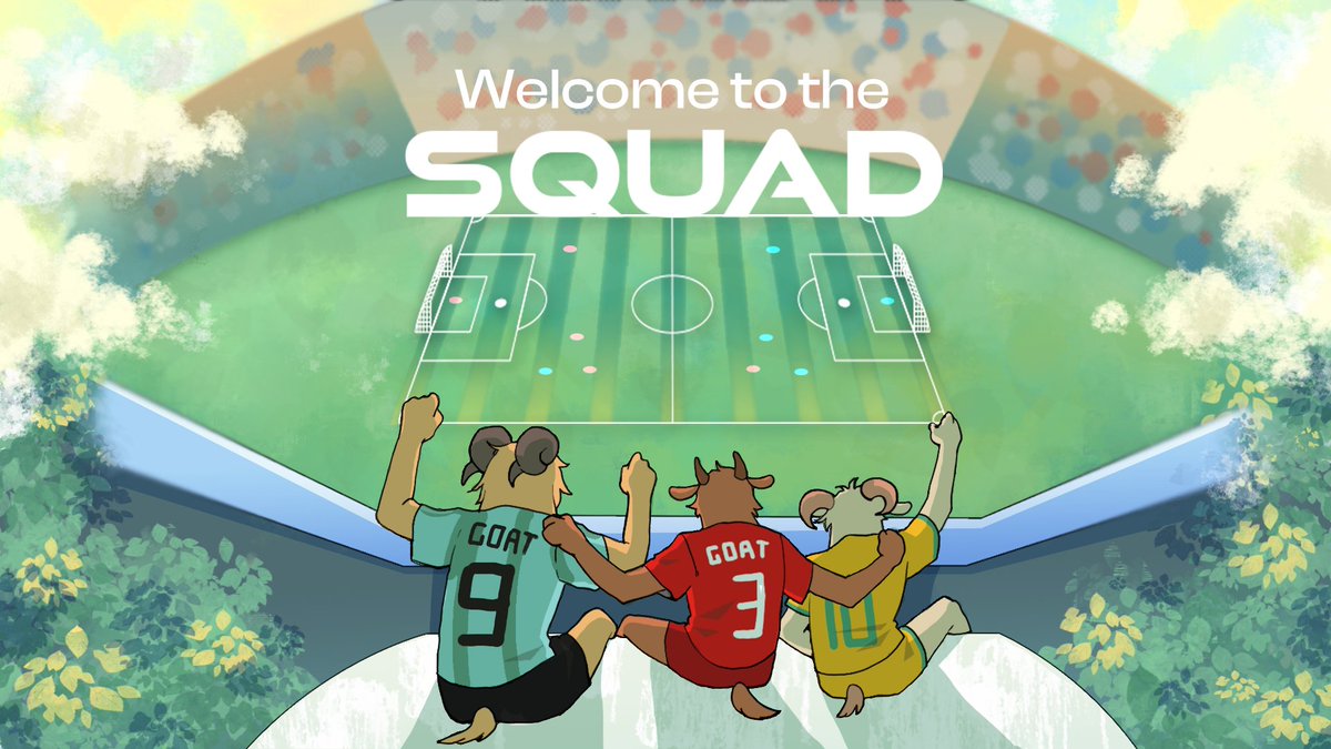 GoatSquadNFT's tweet photo. We’ve told you #Goaties

The squad's brought WORLD CUP itself right here, right now, on Aptos 🇶🇦

Who’s gonna be the CHAMPION 🏆? 
Comment below. Snapshot after 24 hours. Unique gifts later 🎁

#WorldCup #NFTs #NFTGiveaway https://t.co/SxO4o1eTUK