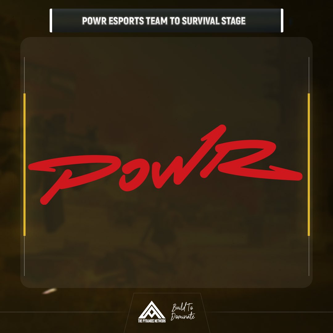 PyramidsNetwork's tweet image. QUALIFIED TO SURVIVAl STAGE 

مبروك لفريق POWR ESPORTS التأهل لمرحلة الصمود و منها من الممكن التأهل الى النهائيات 💪

و حظ اوفر لفريق ONE MILLION بالبطولات القادمة و شكراً على ادائكم 🙏

#pyramids_network #qualifications 
#Esports