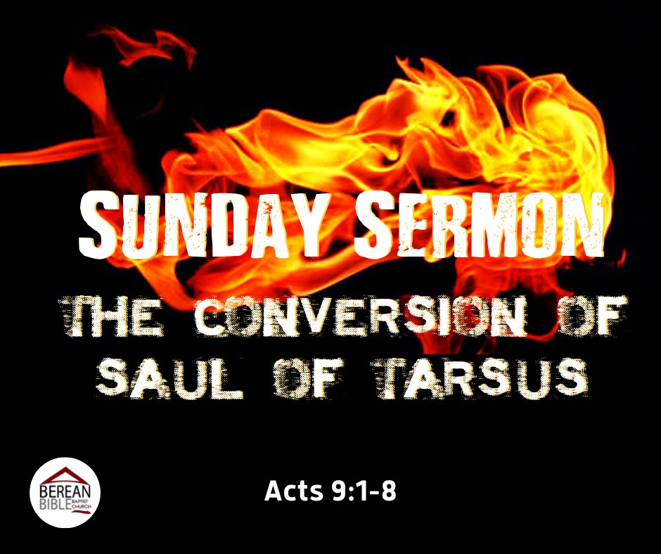 BBBCATL's tweet photo. Join us this morning.

"The Conversion of Saul of Tarsus, Part b" This message will come from Acts 9:1-8

Download Berean's App:
https://t.co/1y25O9wpmQ https://t.co/xS9peVSaqh