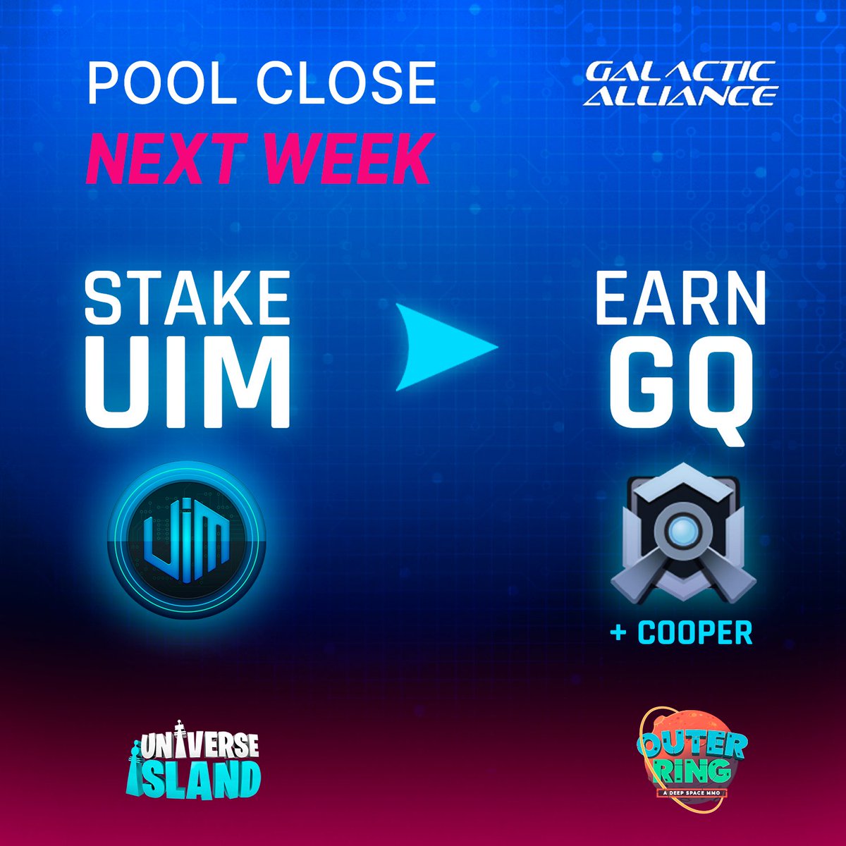_UNIVERSEISLAND's tweet photo. Our pool with @OuterRingMMO is ending next week.

Last chance to join : 

https://t.co/TmAijhrlyB https://t.co/4sy46AfjJW