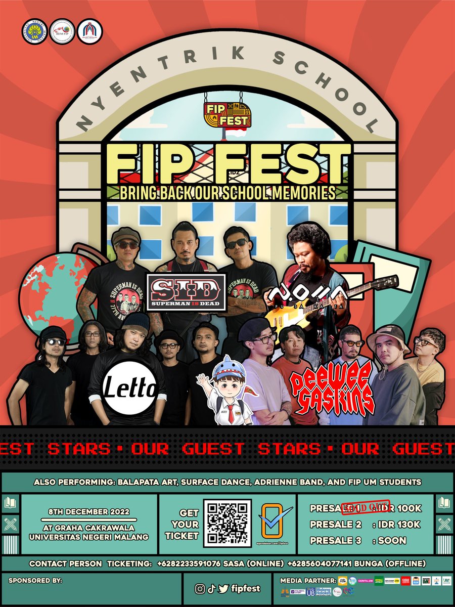 mediaevent__'s tweet photo. Halo Kidz!

🔥 ARE YOU READY FOR FIP FEST 2022?! 🔥

Mana suaranya yang siap bersua pada tanggal 8 Desember 2022 di Graha Cakrawala Universitas Negeri Malang Kidz? ☝🏻

Buat kalian yang belum mengamankan tiket bisa langsung menuju link https://t.co/ax50IzF7wl 🔗 https://t.co/tnYN9OmSUA