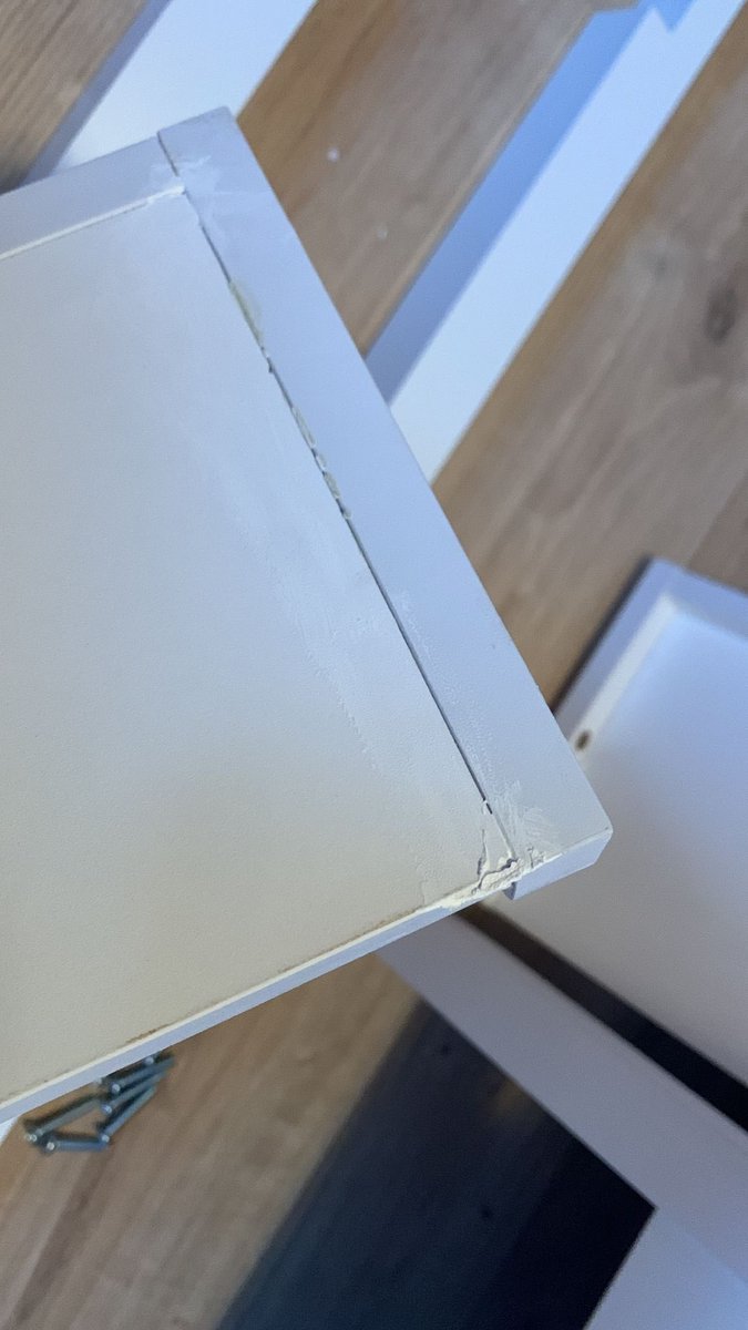 Becks84's tweet photo. @AldiUK Hi. Just received an order for some shelves I bought last week online  and am appalled by the quality. Please contact me to arrange a refund. https://t.co/8Sqp1I8pFh