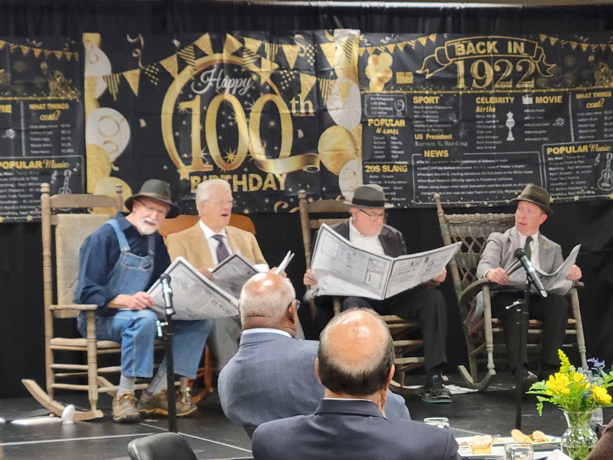 CFIHaiti's tweet photo. CFI Board member &amp; former president, Ray Jackson lit up the stage with his singing and acting in celebration of Richmond @Rotary 100th Anniversary. What a fun time!

Members of this club have been so generous to our efforts in #Haiti. Looking forward to a continued partnership! https://t.co/O849bpPU49