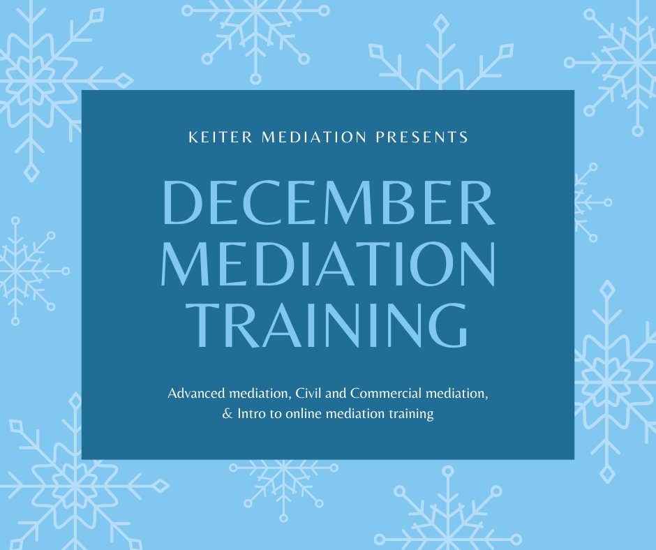 We're gearing up for December mediation training. For more info, visit okcmediator.com/mediation-trai…