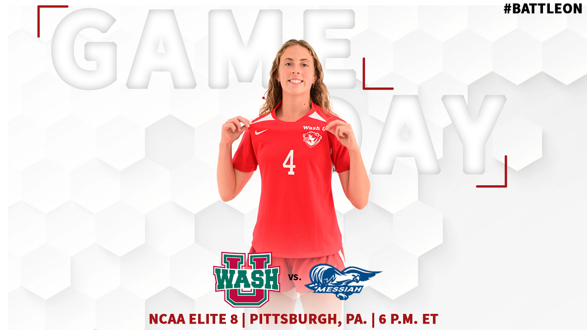 WashU Bears (@washubears) on Twitter photo GAME DAY!
NCAA Elite 8
<a href="/WASHUwSoccer/">WashU Women's Soccer</a> vs. #5 Messiah
📍Pittsburgh, Pa.
⌚️6 p.m. ET
📊 bit.ly/3ErmEKS
📺 bit.ly/3EllPTP
#BattleOn GAME DAY!
NCAA Elite 8
<a href="/WASHUwSoccer/">WashU Women's Soccer</a> vs. #5 Messiah
📍Pittsburgh, Pa.
⌚️6 p.m. ET
📊 bit.ly/3ErmEKS
📺 bit.ly/3EllPTP
#BattleOn
