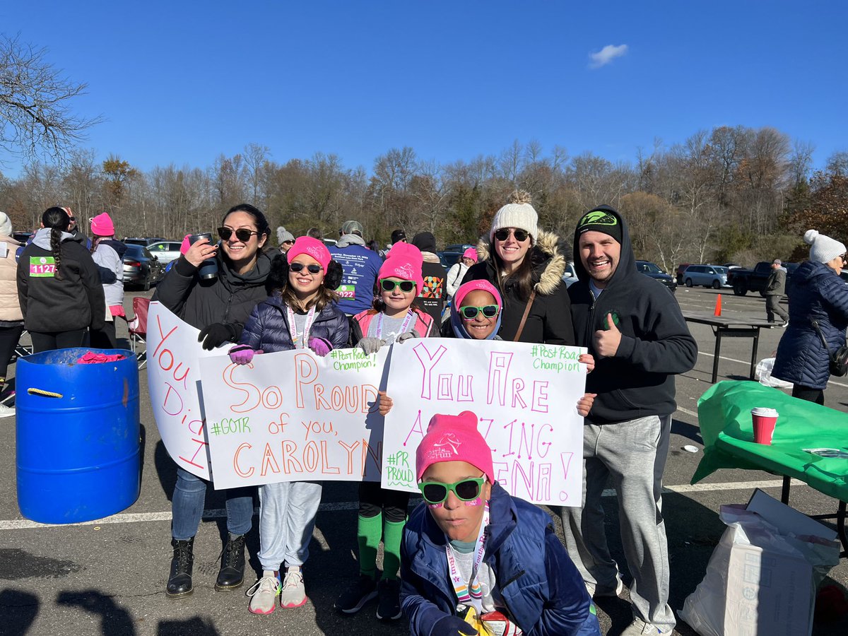 Yesterday,our fall 2022 #GOTR season @postroadschool culminated with our 5K at Rockland Lake State Park🏃‍♀️Despite the chilly temps, many staff members came to cheer us on. 🎉 Our founding coach @LinneaTweets surprised the girls, running alongside us! #prstrong #WPProud @MsFarella