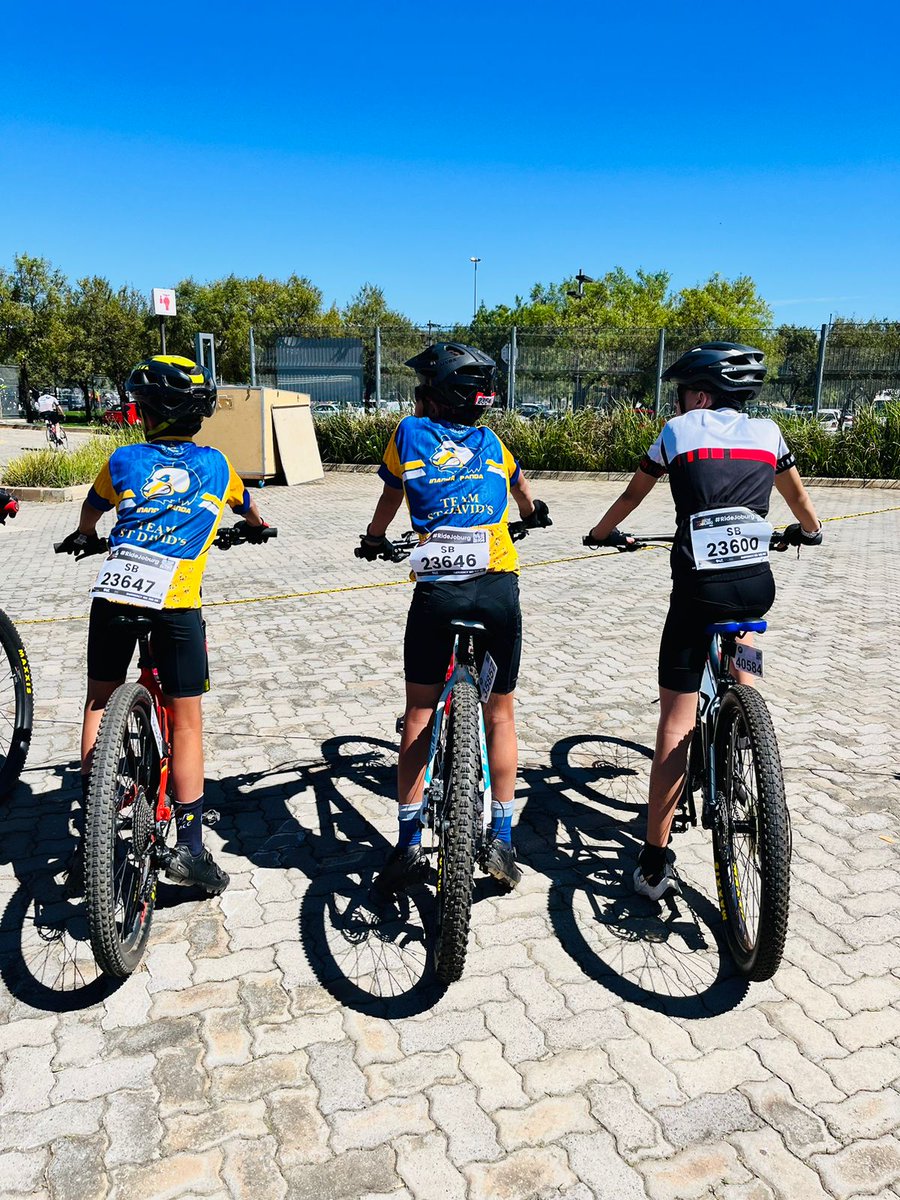 Team St David's Inanda Pandas Slade King, Ashley Becker and Andrew Becker - all Grade 6 Prep @StDavids_Marist - so well done on your <a href="/RideJoburg/">Ride Joburg</a> 35km ride today! #RideForAPurpose #VirginActive947RideJoburg <a href="/MaristOldBoys/">St David’s Marist Old Boys</a> 💛💙🐼🐼🐼