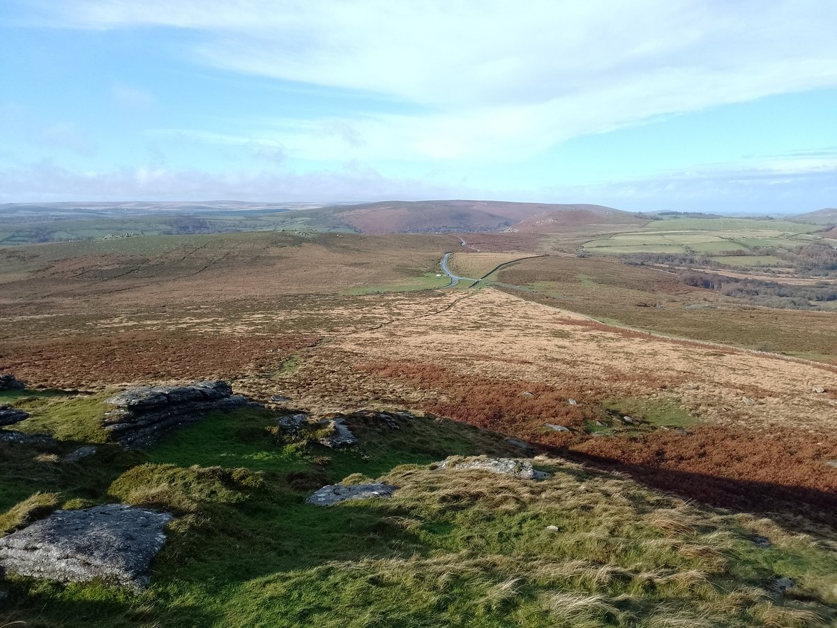 rum_gre's tweet photo. Last day of annual leave, so headed to Dartmoor with Pie. After getting caught in a shower right at the start the weather cleared up for an incredible view from the top of Rippon Tor. #Dartmoor #AustralianCattleDog #BlueHeeler #HikingWithDogs https://t.co/vSlj8DlCba