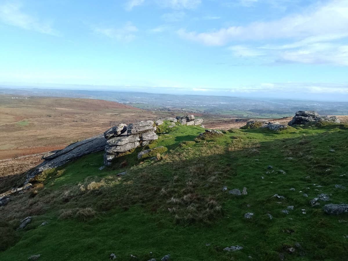 rum_gre's tweet photo. Last day of annual leave, so headed to Dartmoor with Pie. After getting caught in a shower right at the start the weather cleared up for an incredible view from the top of Rippon Tor. #Dartmoor #AustralianCattleDog #BlueHeeler #HikingWithDogs https://t.co/vSlj8DlCba