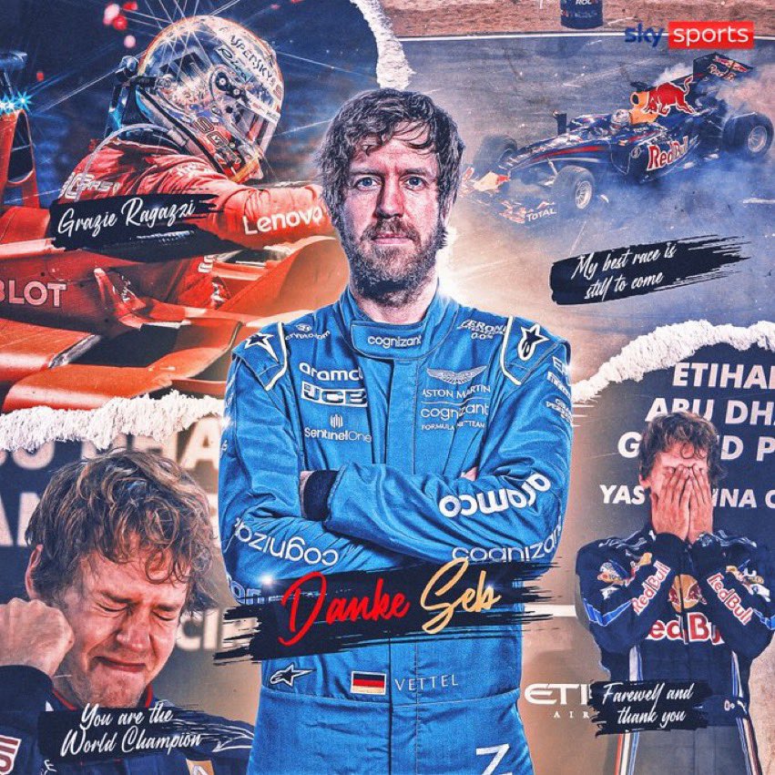 gowthambg20's tweet photo. Danke Seb, Danke for all the great moments and entertainment you’ve given us❤️ #F1 #SebastianVettel #Seb5 https://t.co/Yszgg7Regv