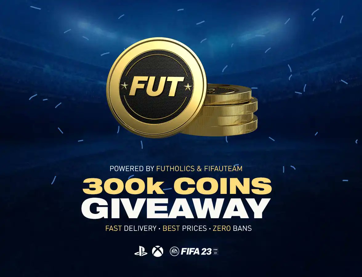 FIFAUTeam's tweet image. 🚨FIFA 23 Giveaway

How to enter:
🔁 Retweet
✅ Follow 
@FIFAUTeam &amp;amp; @FUTHOLICS_FIFA

Prizes:
🪙 300k FUT Coins for FIFA 23

Cheap Coins
bit.ly/3hXycOz

⏳The winner will be announced on November 24