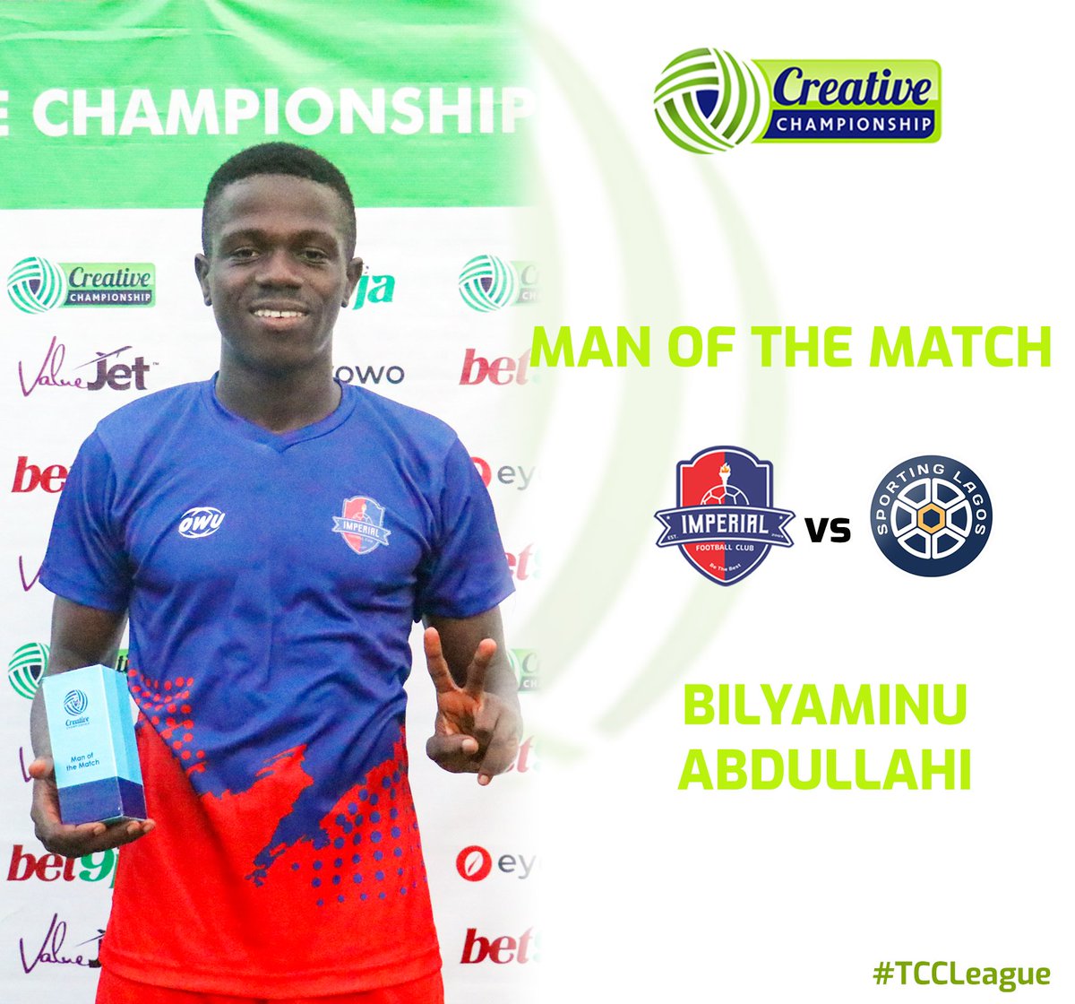 ImperialFClub's tweet photo. Here is THE MAN OF THE MATCH

Bilyaminu Abdulahi

#imperial #bethebest #IMPSPO #TCCLEAGUE23 https://t.co/6W5I4I768h