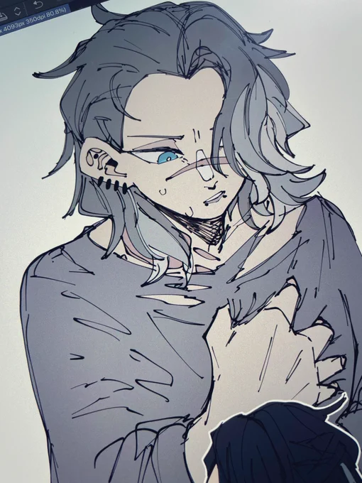 色が濃くてはっきりしたのも好きだけど、こんくらい薄くして線がはっきり見えるやつも好き(ガサガサ描いた線が好きでらくがきしかしてない)それはそうとこういう表情好き 